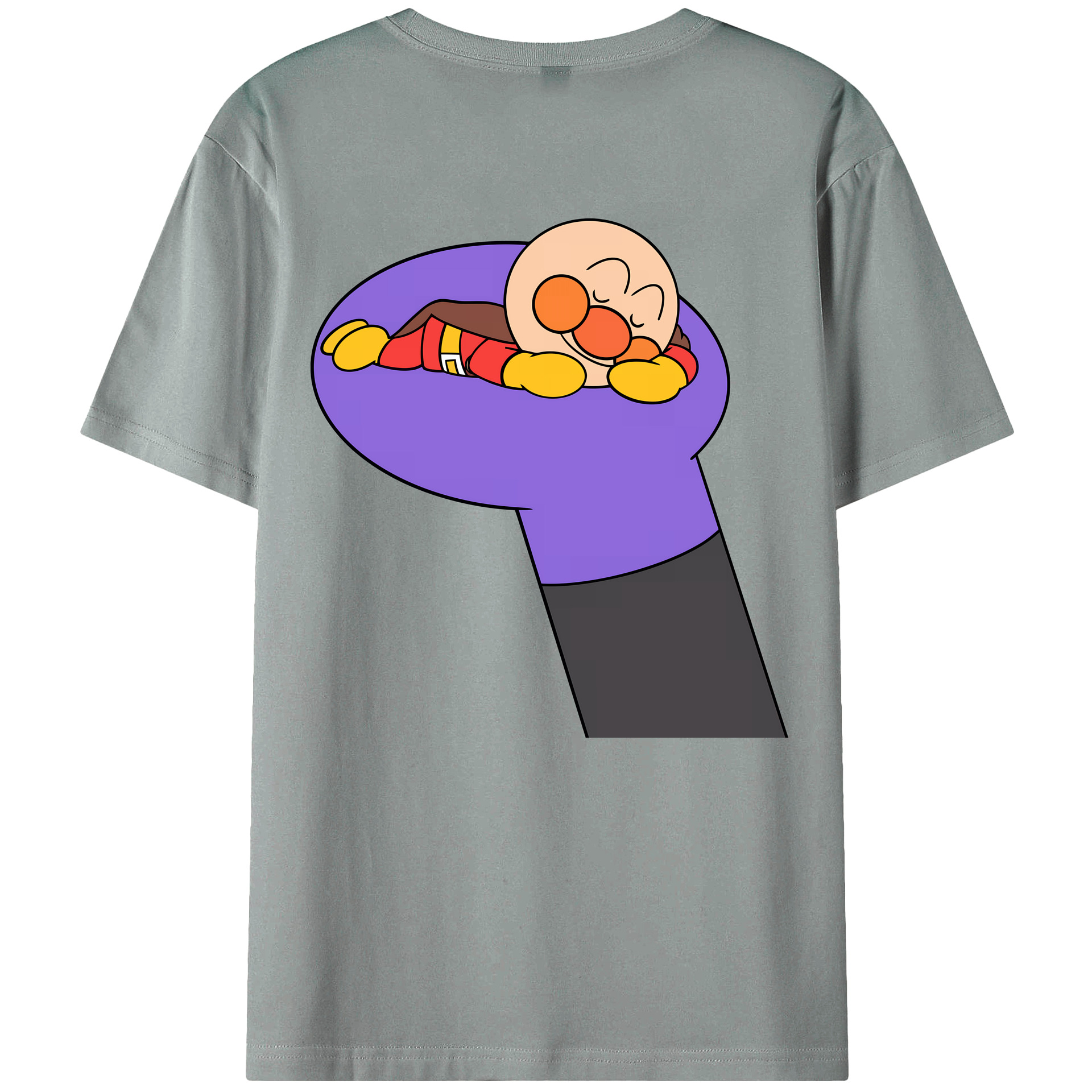（画像用） アンパンマン Anpanman 綿100％ メンズ半袖Tシャツ（バックプリント） 通気性